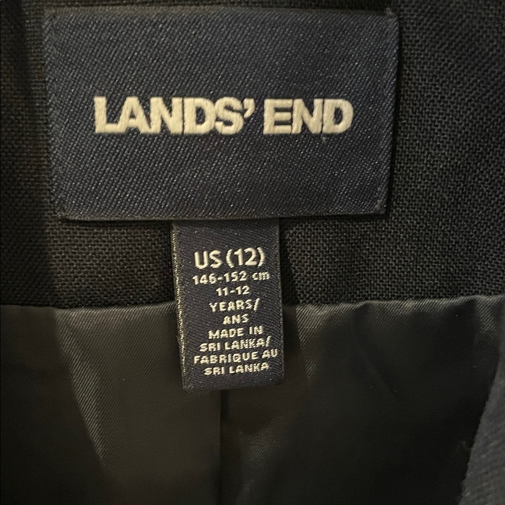 Lands' End Classic Girl’s Navy Blazer with Gold Buttons size 12 - Picture 2 of 7